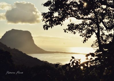 Chamarel viewpoint at sunset